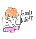 scribbling curly hair girl（個別スタンプ：5）