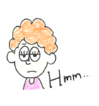 scribbling curly hair girl（個別スタンプ：6）