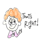scribbling curly hair girl（個別スタンプ：7）