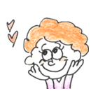 scribbling curly hair girl（個別スタンプ：8）