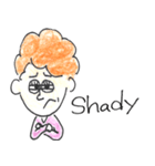 scribbling curly hair girl（個別スタンプ：13）
