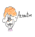scribbling curly hair girl（個別スタンプ：17）