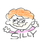 scribbling curly hair girl（個別スタンプ：18）