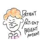 scribbling curly hair girl（個別スタンプ：20）