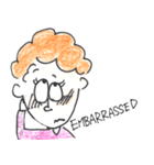 scribbling curly hair girl（個別スタンプ：24）