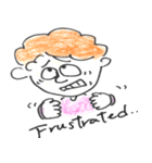 scribbling curly hair girl（個別スタンプ：25）