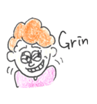 scribbling curly hair girl（個別スタンプ：26）