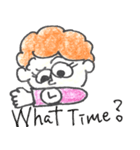 scribbling curly hair girl（個別スタンプ：33）
