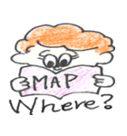 scribbling curly hair girl（個別スタンプ：34）
