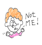 scribbling curly hair girl（個別スタンプ：37）
