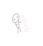 雑な棒人間くん（個別スタンプ：6）