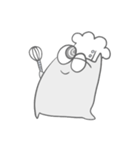 モノクロくんたちの日常（個別スタンプ：21）