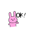 シュールなうさぎさんと無表情なくまさん（個別スタンプ：2）