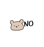 シュールなうさぎさんと無表情なくまさん（個別スタンプ：3）