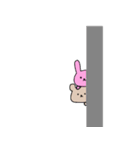 シュールなうさぎさんと無表情なくまさん（個別スタンプ：38）