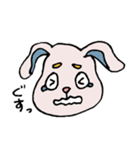 眉毛があったりなかったりするうさぎ（個別スタンプ：2）