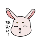 眉毛があったりなかったりするうさぎ（個別スタンプ：16）