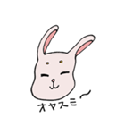 眉毛があったりなかったりするうさぎ（個別スタンプ：29）