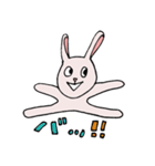 眉毛があったりなかったりするうさぎ（個別スタンプ：30）