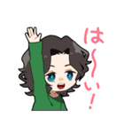 でこ出しヘアスタイルの男の子（個別スタンプ：5）