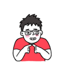 happy nurdy man（個別スタンプ：12）
