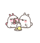 Cute Bunny Couple Ppoya ＆ PpoPpo Ver.2（個別スタンプ：2）