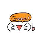 セリフ付き顔文字（個別スタンプ：17）