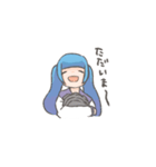 青いツインの女の子スタンプ（個別スタンプ：28）