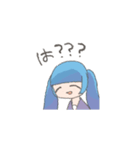 青いツインの女の子スタンプ（個別スタンプ：39）