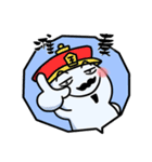 Mouth your white blue dialog box（個別スタンプ：13）