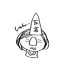 鼻が大きい丸顔のコ（個別スタンプ：1）