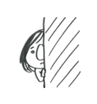 鼻が大きい丸顔のコ（個別スタンプ：2）