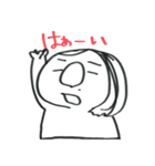 鼻が大きい丸顔のコ（個別スタンプ：3）