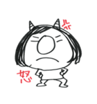 鼻が大きい丸顔のコ（個別スタンプ：4）