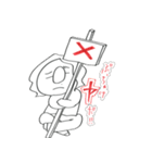鼻が大きい丸顔のコ（個別スタンプ：10）