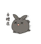 black black rabbit 2（個別スタンプ：19）