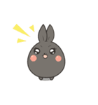 black black rabbit 2（個別スタンプ：21）