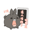 black black rabbit 2（個別スタンプ：38）