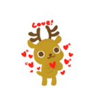 Deer Over Flowers（個別スタンプ：15）