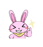 Pink Rabbit ＆ Carrot（個別スタンプ：8）