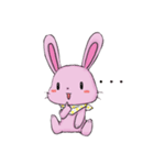 Pink Rabbit ＆ Carrot（個別スタンプ：10）