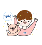 Piggy ＆ J ( ENG )（個別スタンプ：1）