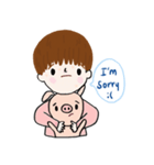Piggy ＆ J ( ENG )（個別スタンプ：3）