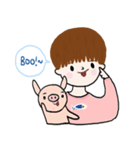 Piggy ＆ J ( ENG )（個別スタンプ：5）