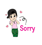 Cute Thai Army Girl（個別スタンプ：3）