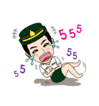 Cute Thai Army Girl（個別スタンプ：14）