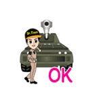 Cute Thai Army Girl（個別スタンプ：15）