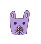 A Lazy Rabbit - Little Purple（個別スタンプ：8）