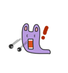 A Lazy Rabbit - Little Purple（個別スタンプ：20）