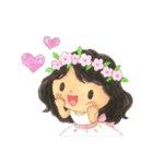 Sweet flower girl（個別スタンプ：2）